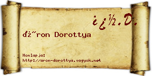 Áron Dorottya névjegykártya